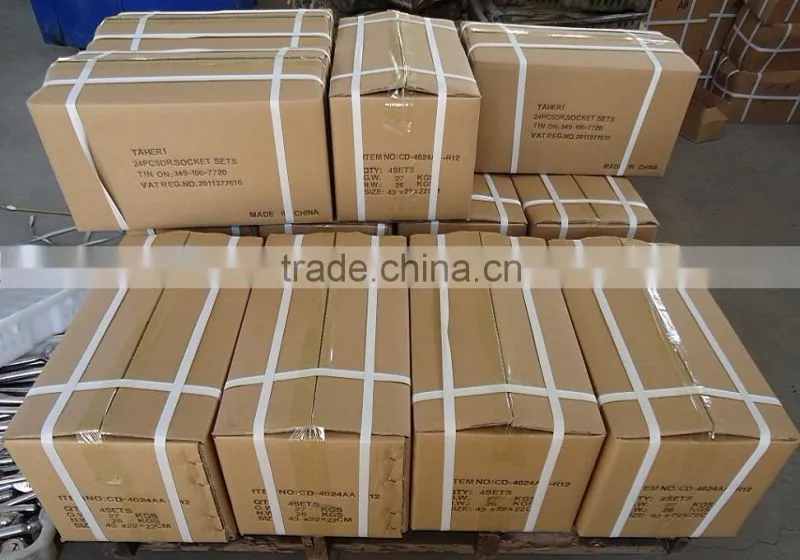 24PCS 1/2"Dr. 50BV30 high-quality material universal joint metal box chrome vanadium Material socket set (KS-4024AA-R12)