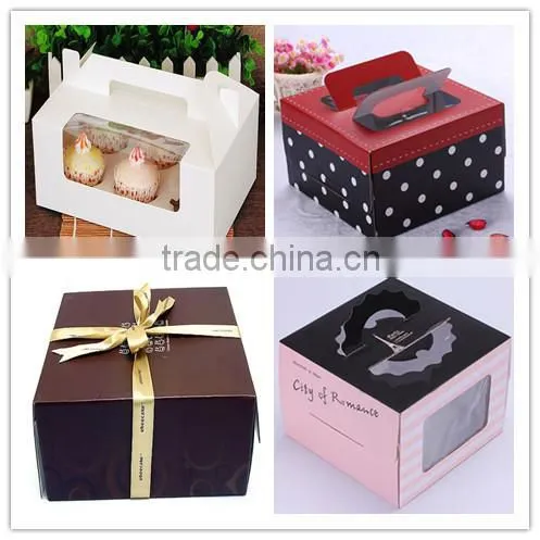2016 hot sale custom Hello Kitty folding cardboard cake box,food packaging box