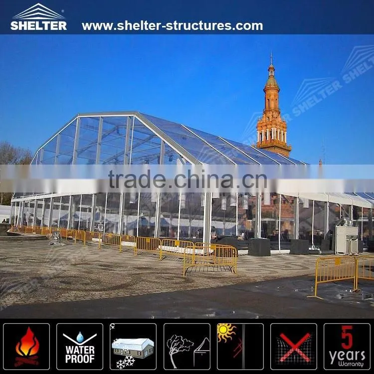 Customized-made transparent PVC polygon tent for wedding church