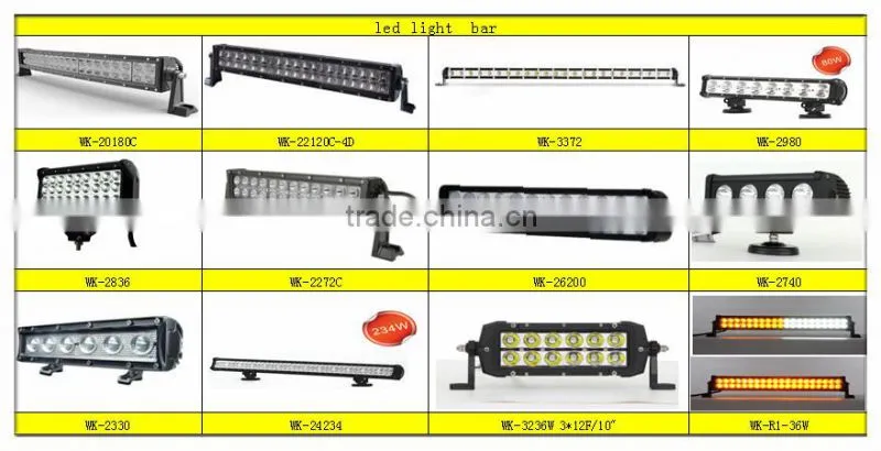 New Product Slim Design 7" 13" 20" 26" 32" 38" 43" 50" Amber And White Offroad 4x4 Wholesale LED Light Bar