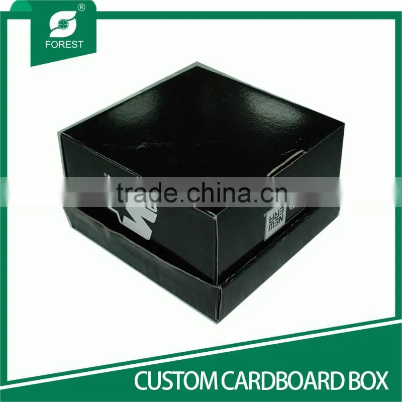 HIGH QUALITY BLACK SHOE PACKING BOX FOLDING CARDBOARD BOXES
