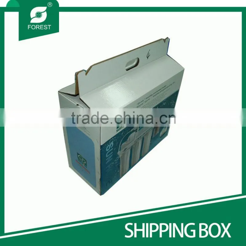 LITHO PRINTED CORRUGATED SHIIPPING BOXES FOR MOVING WITH PLASTIC HANDLE