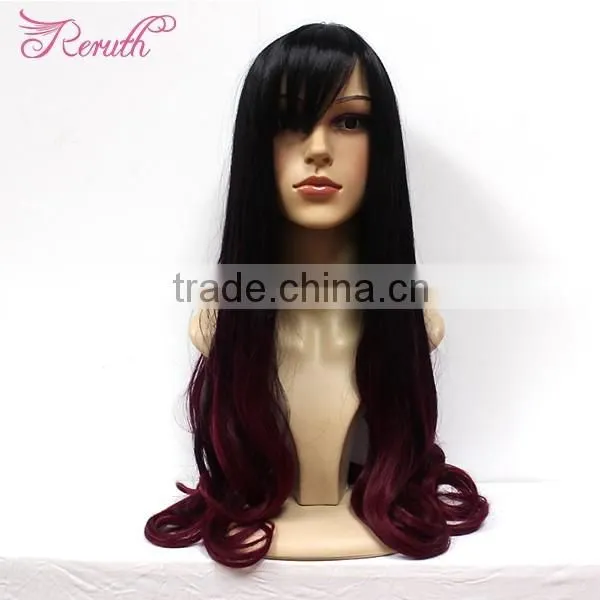 Wholesale High Quality African Long Wavy Fashion Curly Wig