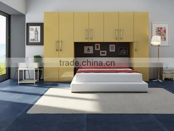 easy cleaning double wooden bed