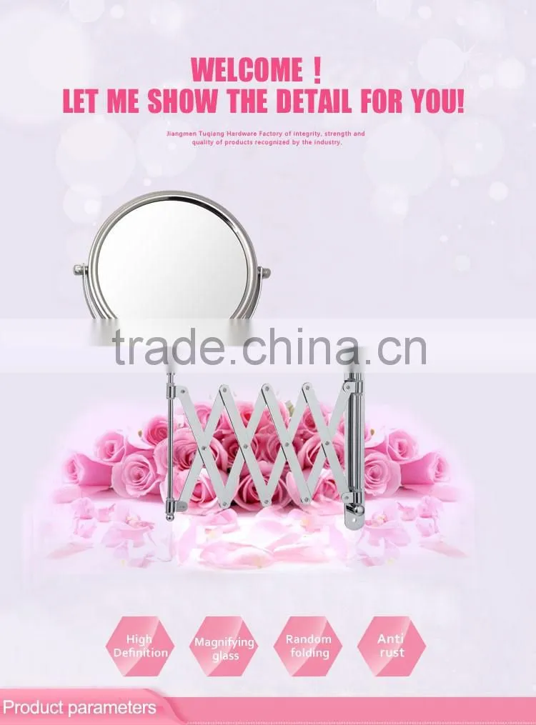 Two way wall mounted shaving bathroom mirror