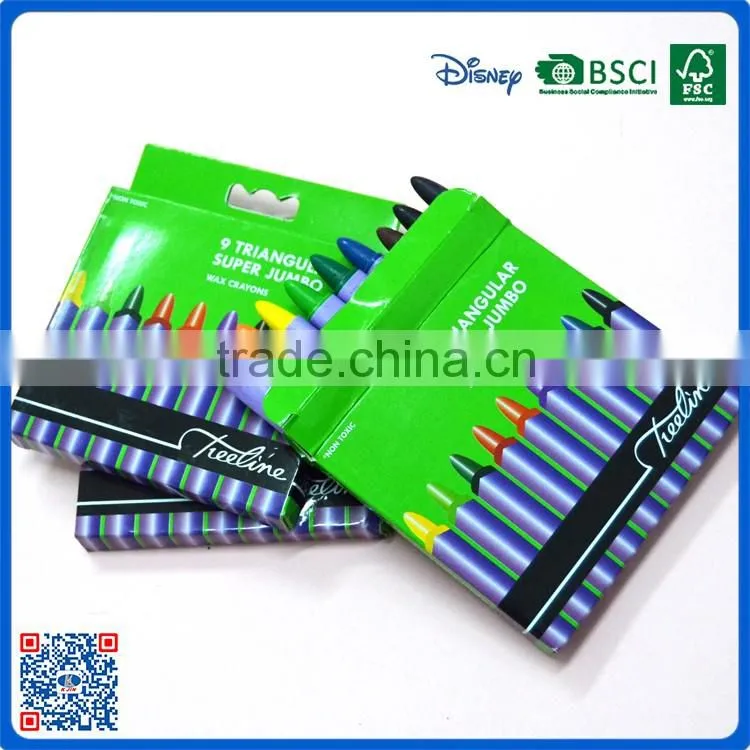 2016 personalized 9 color triangular crayons