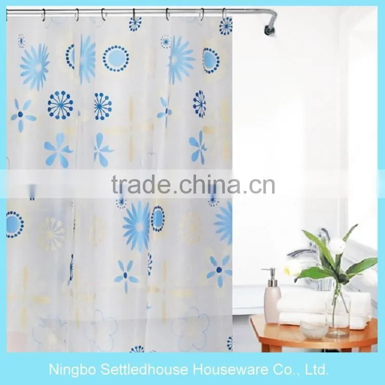 OEM Colorful Printing Curtains, PEVA Flower Design Shower Curtains