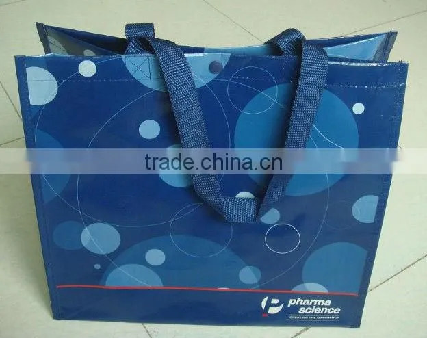 PP lamination Bag Reusable promotional bag Non-Woven Shopping Bag with full printing
