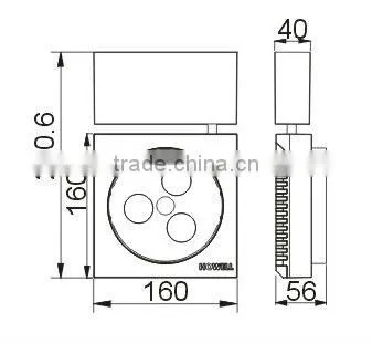 23W Aluminum Square LED Downlight with Cree XP Chips