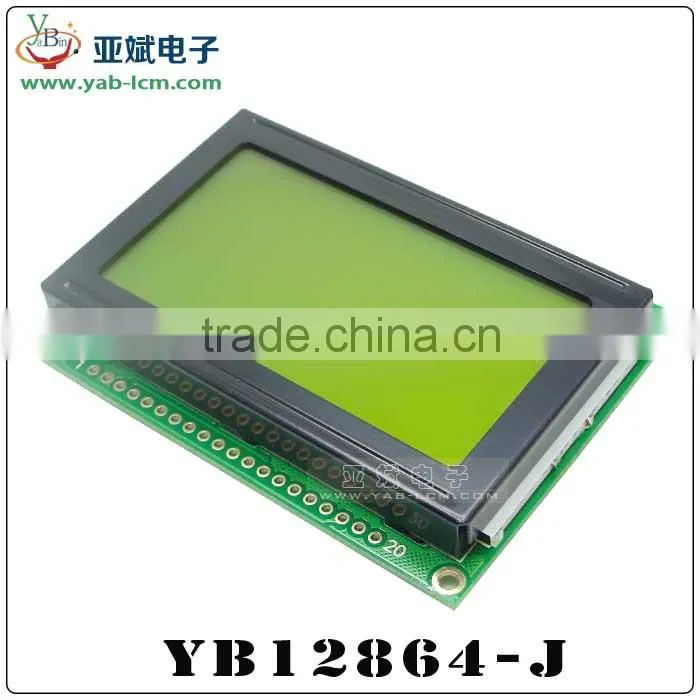 12864 lcd module lcd panel 128X64 with backlight Blue yellow-green gray