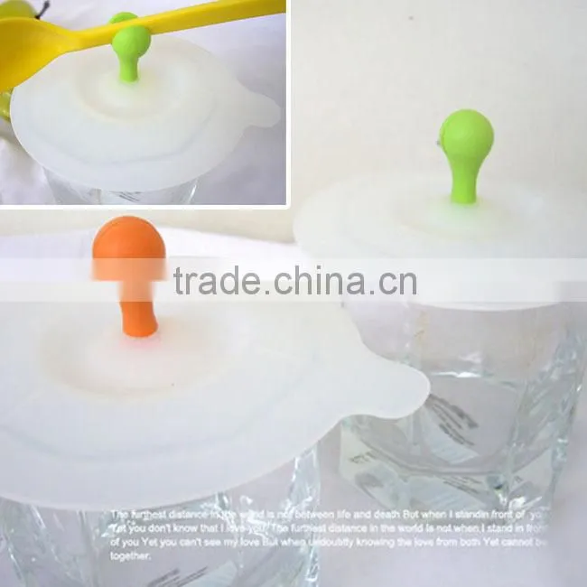 Sprout Shape Silicon Tea Cup lid
