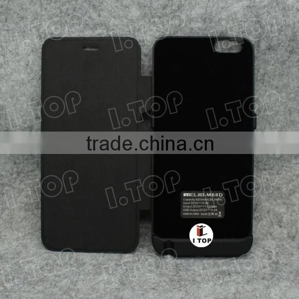 High Capacity 8200mAh Flip Battery Case for iPhone 6 Plus