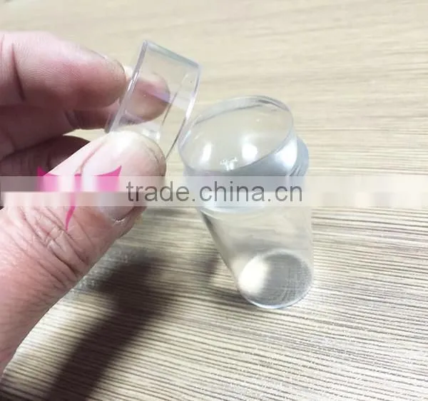 Nail clear jelly stamper with cap 2.8cm stamper head welcome OEM/ODM we also have 3.8cm head
