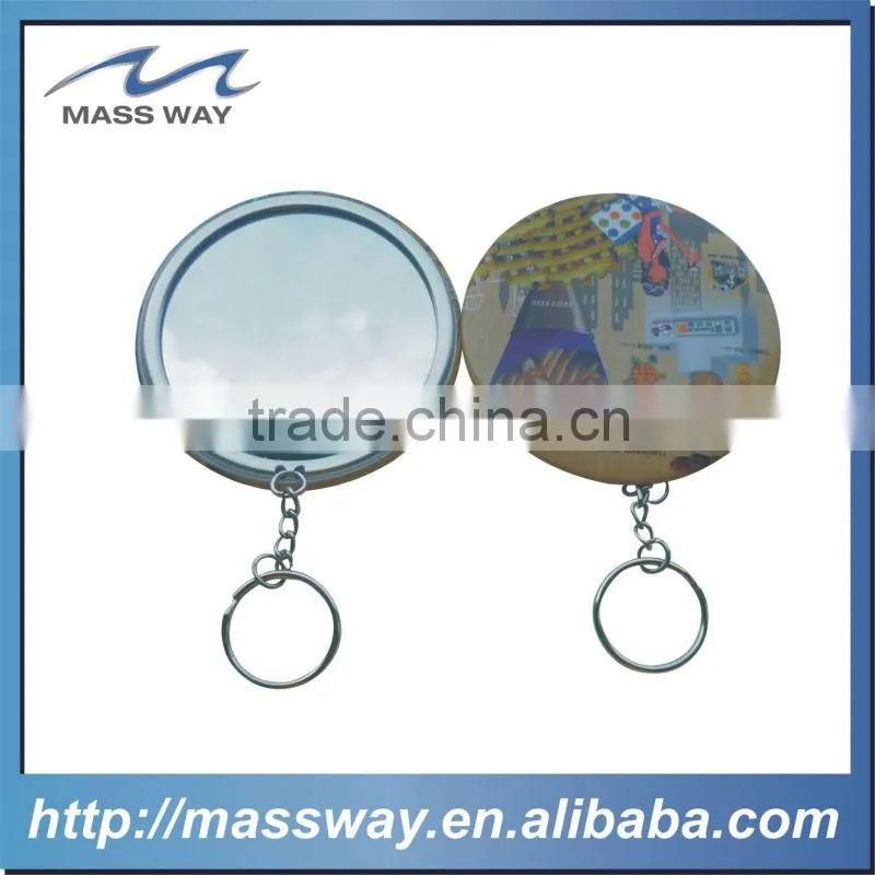 promotional custom mirror tin keyring