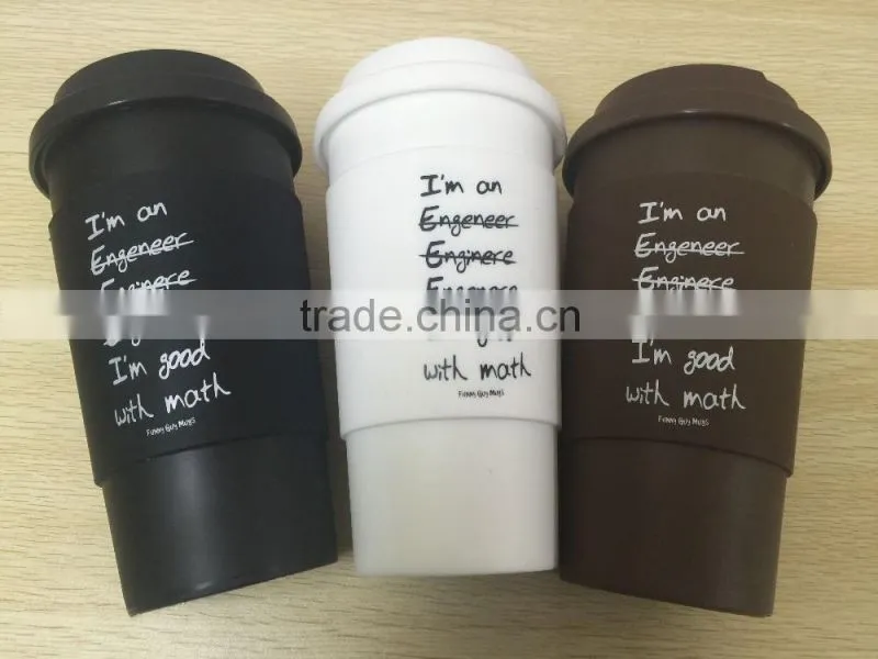 12oz plastic coffee tumbler with logo printing