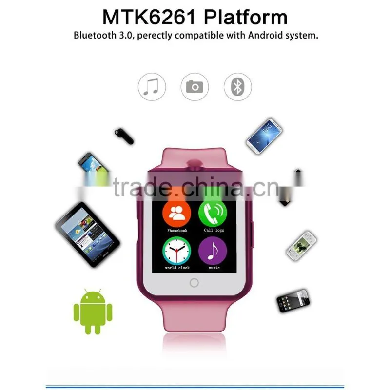 C88 Sync Notifier Support SIM TF Card Camera Smartwatch For IPhone IOS Android For Samsung Sony Xiaomi Smart Bluetooth Watch