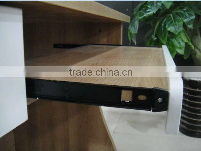 pretty light cherry wooden reception table