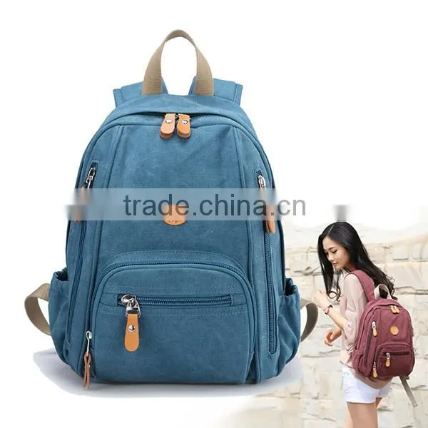 Travel Laptop Backpack For Women Nylon Sport Bags Casual Daily Solid High Quality Teenager Bright Color Backpack