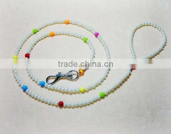 New Colorful Beaded Wire leash for Lovely dogs Fashion pet dog rope
