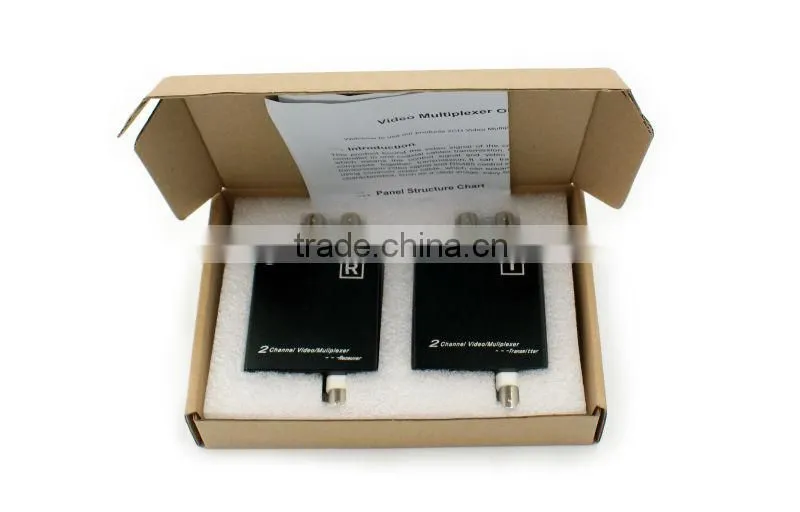 Security device 2 channel Analog cameras video multiplexer YJS-8201V