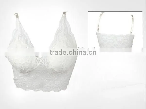 High quality lace bralette,Sexy Deep V Full Lace Camisole