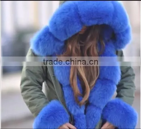 women parka jacket with fox hood