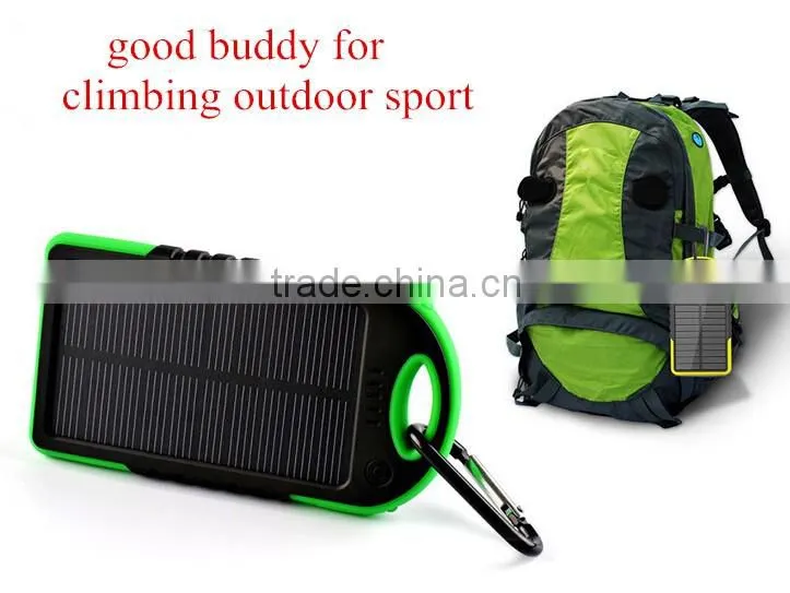 valued waterproof dirtproof 5000 mAh stockproof solar power bank