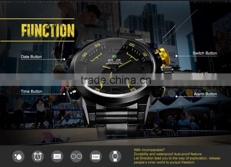 2016 New Arrival Weide Fashion Business Man Watch Brand Analog Digital Led Wrist Watch