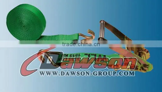 Truck Lashing Belt for Cargo Ratchet Tie Down With Swan Hook