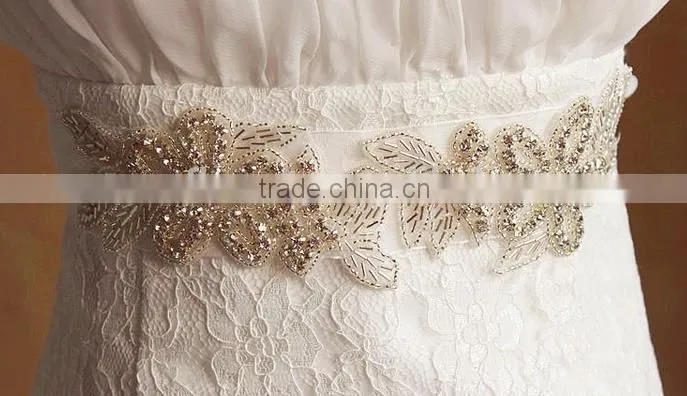 New design bridal handmade rhinestone appliques for sash WA012 for sale
