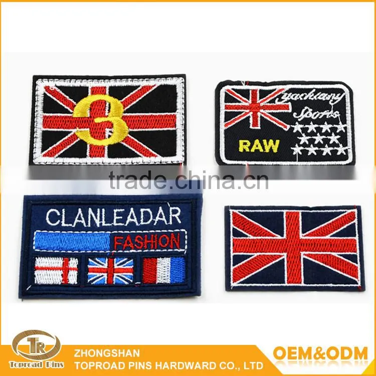 Custom india embroidery flag patch college embroidered patches india embroidery patch