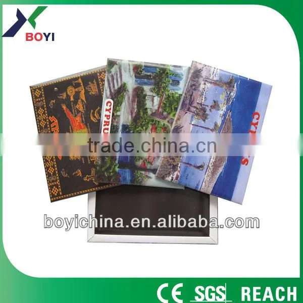 MOQ 1000pcs custom made cheap tourist fridge magnet