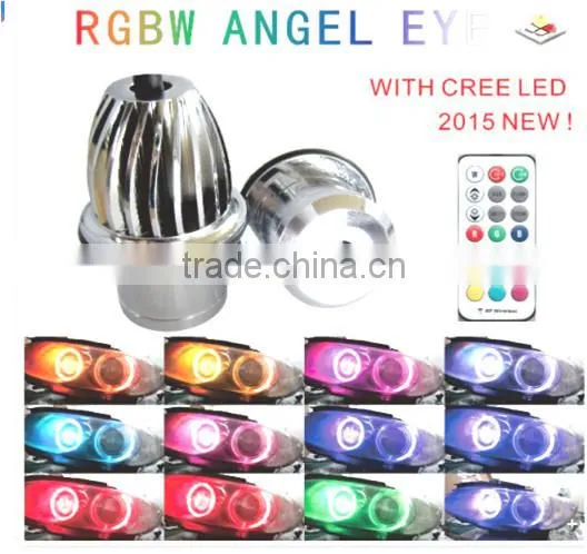 2016 Hot selling RGB 5050 remote control full circle color changing LED angel eyes