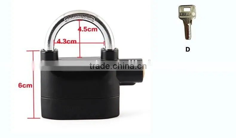 Padlock bike electric lock disc alarm lock/brake lock/wheel lock/Security Anti-theft Rotor Disc Brake