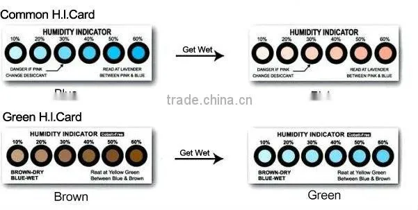 Free Sample Factory Supply Cobalt Free Blue Humidity Indicator Card