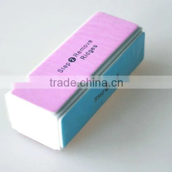 OEM custom 4 way sponge block neon nail polish buffer beauty 4 sides buffer block nail shining file buffer factory