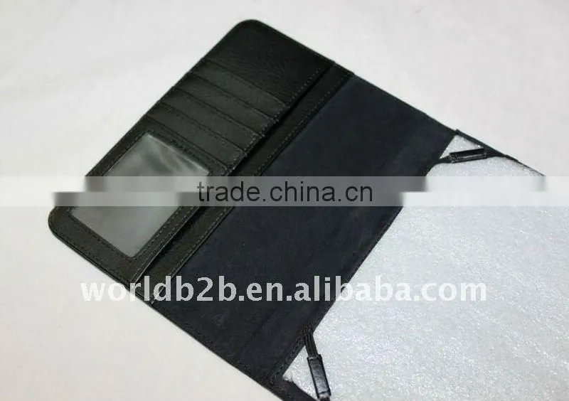 Booklet design Leather Cover Case for the Kindle Touch,with Card Slot