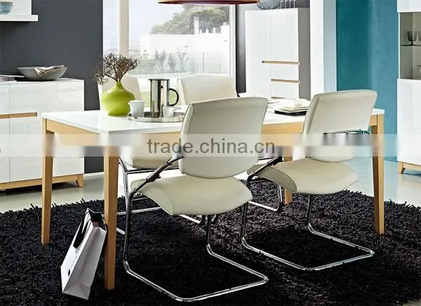 DT- 4073 4 seater modern white wooden dining table