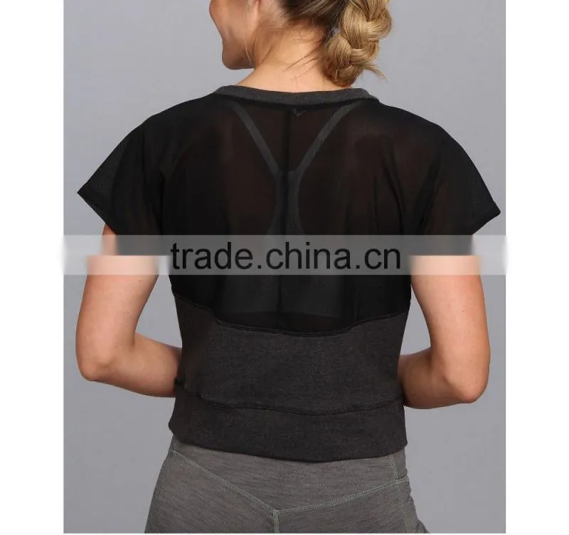 Ramax Custom Women Sports French Terry Wholesale Crewneck Short Sleeve Sweatshirt Tops