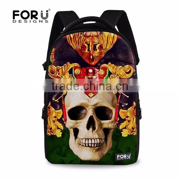Wholesale Hot Sale Vintage Skull Backpack,Polyester Backpack,Laptop Backpack