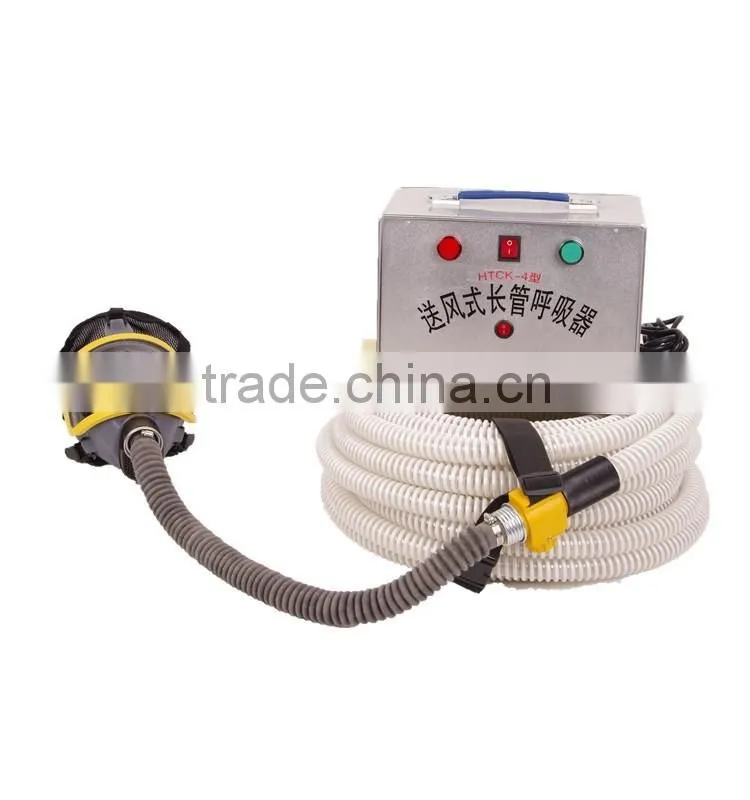 Powered Long Tube Breathing Apparatus with Pressure Fan