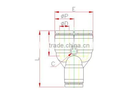 PY series Union Y Pneumatic Fitting Plastic Fitting