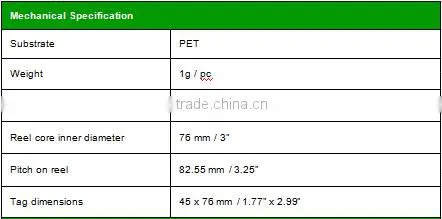 Top quality 13.56Mhz HF RFID Tag RFID Label RFID inlay