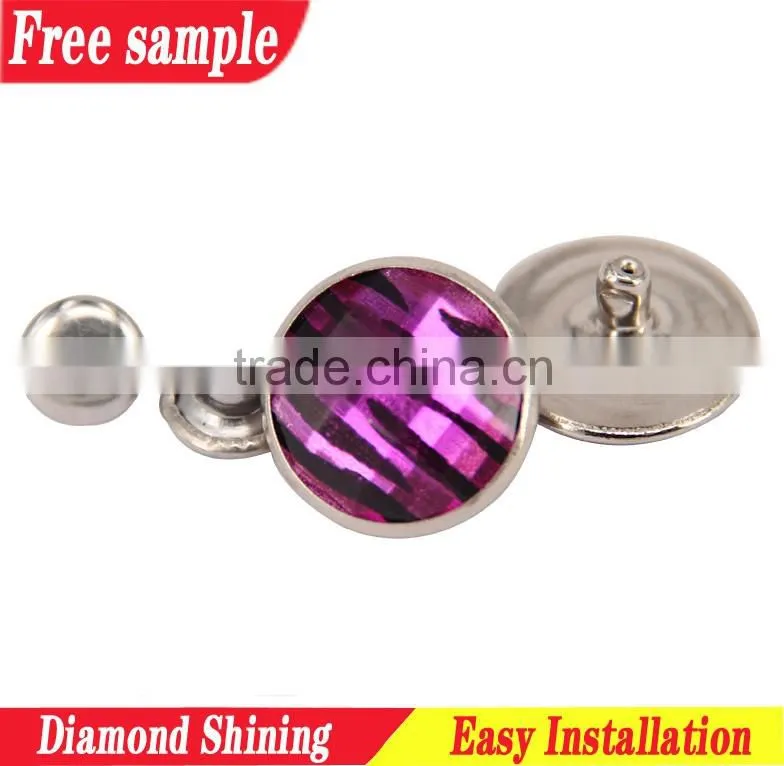 Rhinestone rivets for shoe/bag/garment accessory