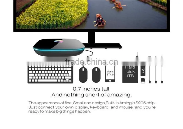 Amlogic S905 Android Q Box 2GB/16GB Dual Band WIFI Ethernet1000M Support 4K2K Android 5.1 Q Box OEM Service