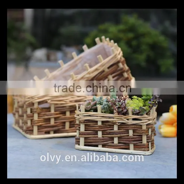 rectangle willow basket