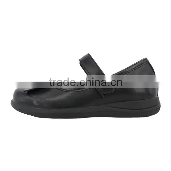 New Style Girls Classic Black Flat Bowknot School Mary Jane Shoes
