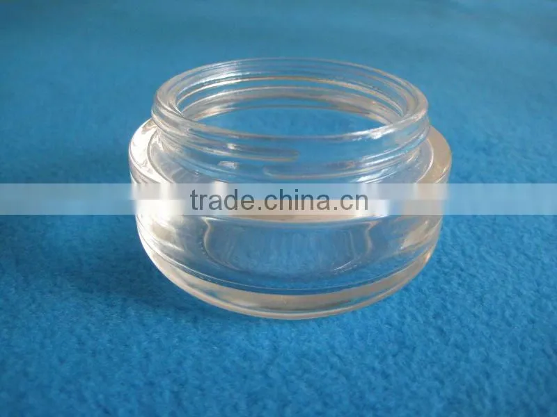 thickness bottom glass cosmetic cream jar