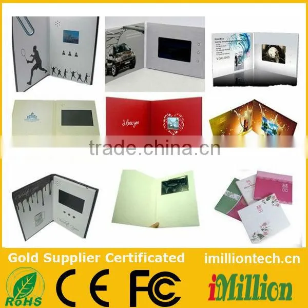 Lcd Video greeting card advertising booklet