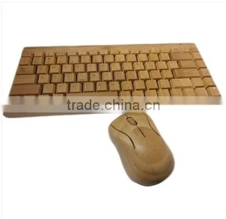 custom made wirless bamboo keyboard and mouse